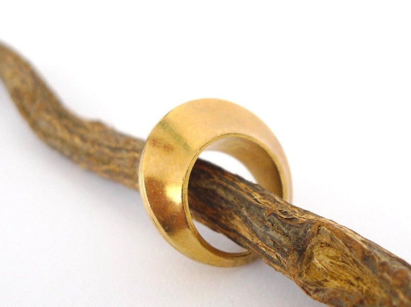 handmade unique large gold ring. 14k recycled gold chunky band. wide statement 14k solid gold ring. alternative shape gold band.