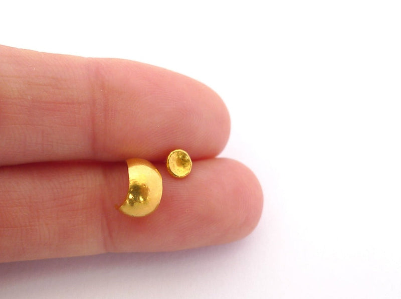 24K Half Moon Earring