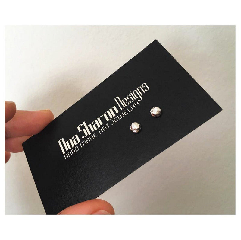 Silver Nugget Studs