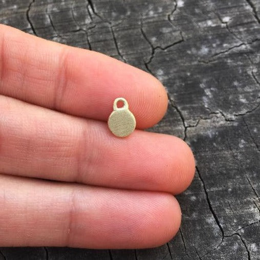 Tiny Initial Disc Charm