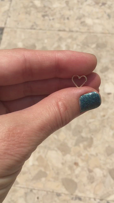 חישוק לב פתוח מזהב אמיתי הליקס