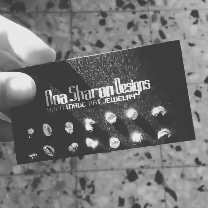 Silver Nugget Studs