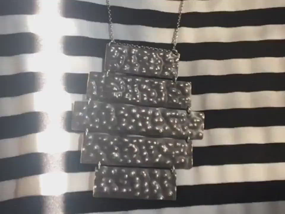 Black Silver Breastplate by Noa Sharon