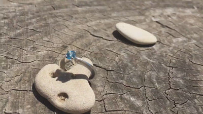 Blue Topaz Solitaire