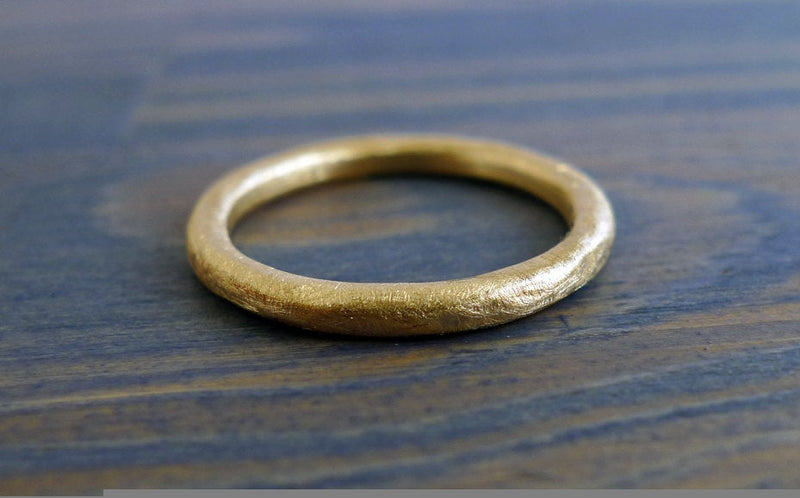 14K Recycled Gold Textured Wedding Band