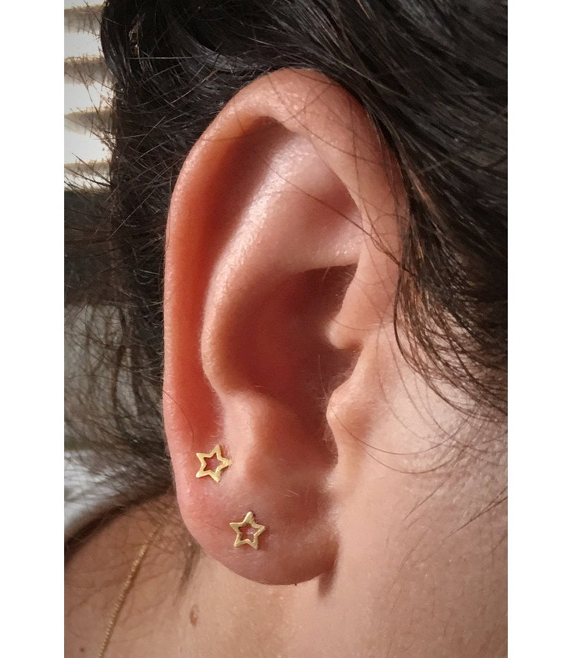 Gold Star Earring