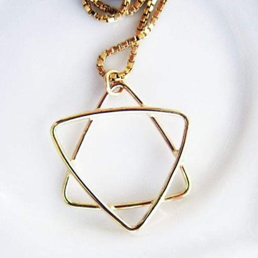 star of david recycled solid gold 14k handmade unique jewish jewelry judaica
