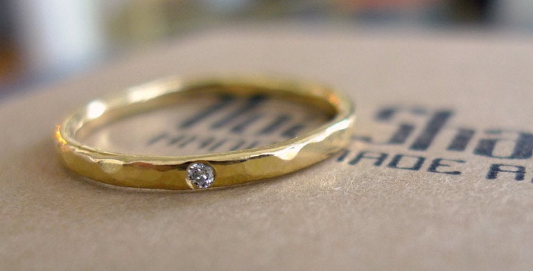 Tiny Diamond Ring 4.5 US