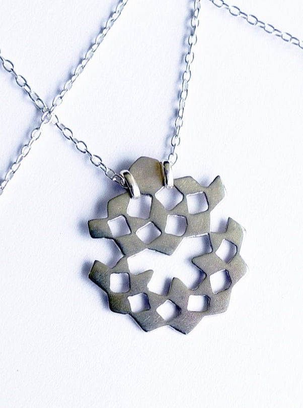 mashrabiya necklace silver