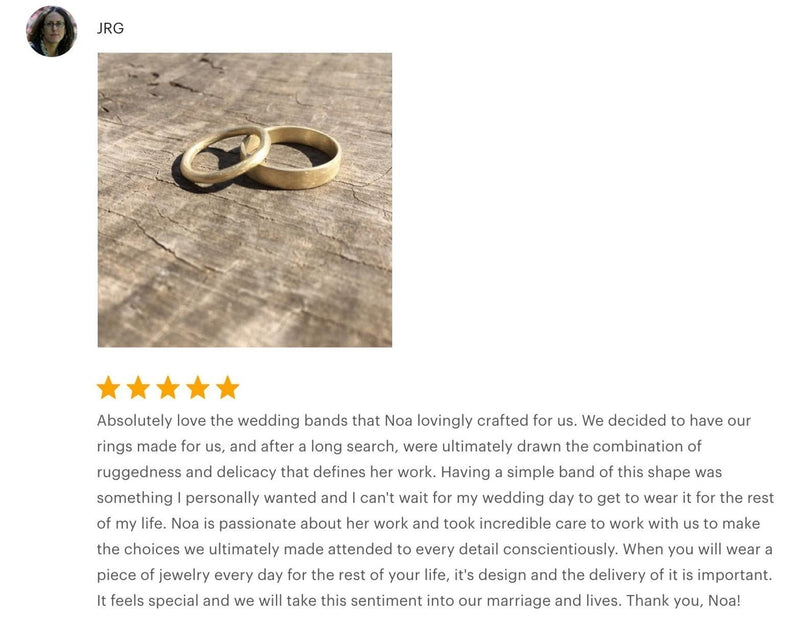 ROUGH & RUSTIC COUPLE 14k gold ring